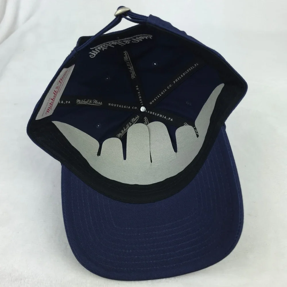 MJ Fresh Gang Mitchell & Ness Dad Hat Cap Embroidery Logo Side Logo Navy New